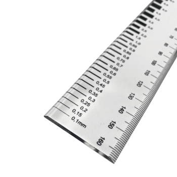 Risslineal Acryl - schwarze Schrift