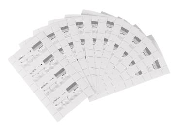 Rissmarken Rissbreitenmarken mit Zehntelteilung 10 Bögen / 40 Aufkleber 4proof
