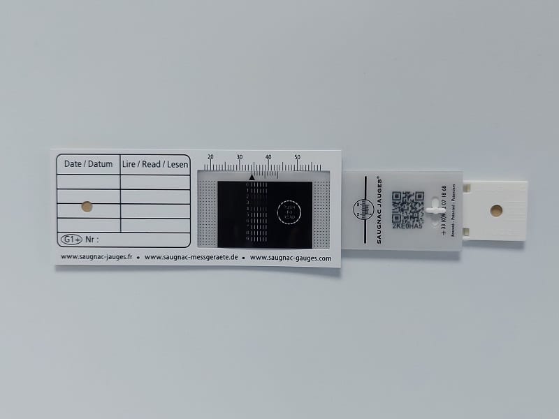 G1+ Rissmess-Lehre (Rissmonitor) - Messung auf 1/20 genau - mit QR Code zum  Auslesen per App